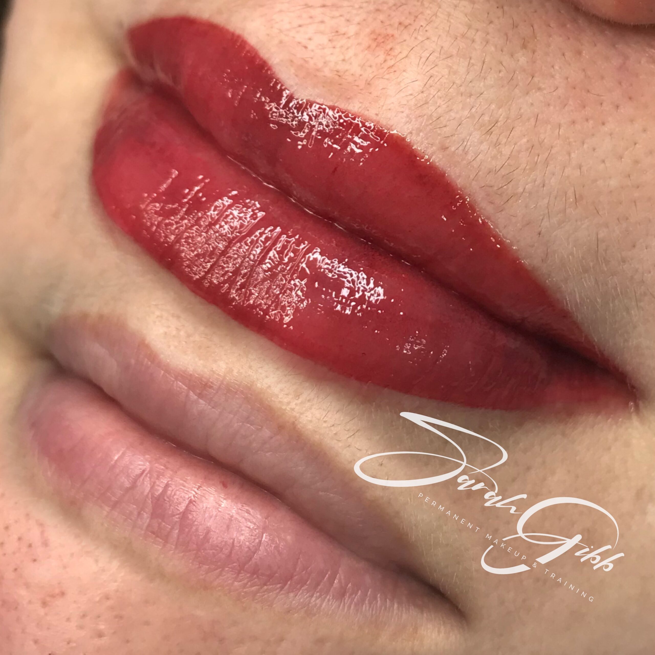 Permanent Makeup for Lips. Lip Blush Tattoo. Sarah Gibb
