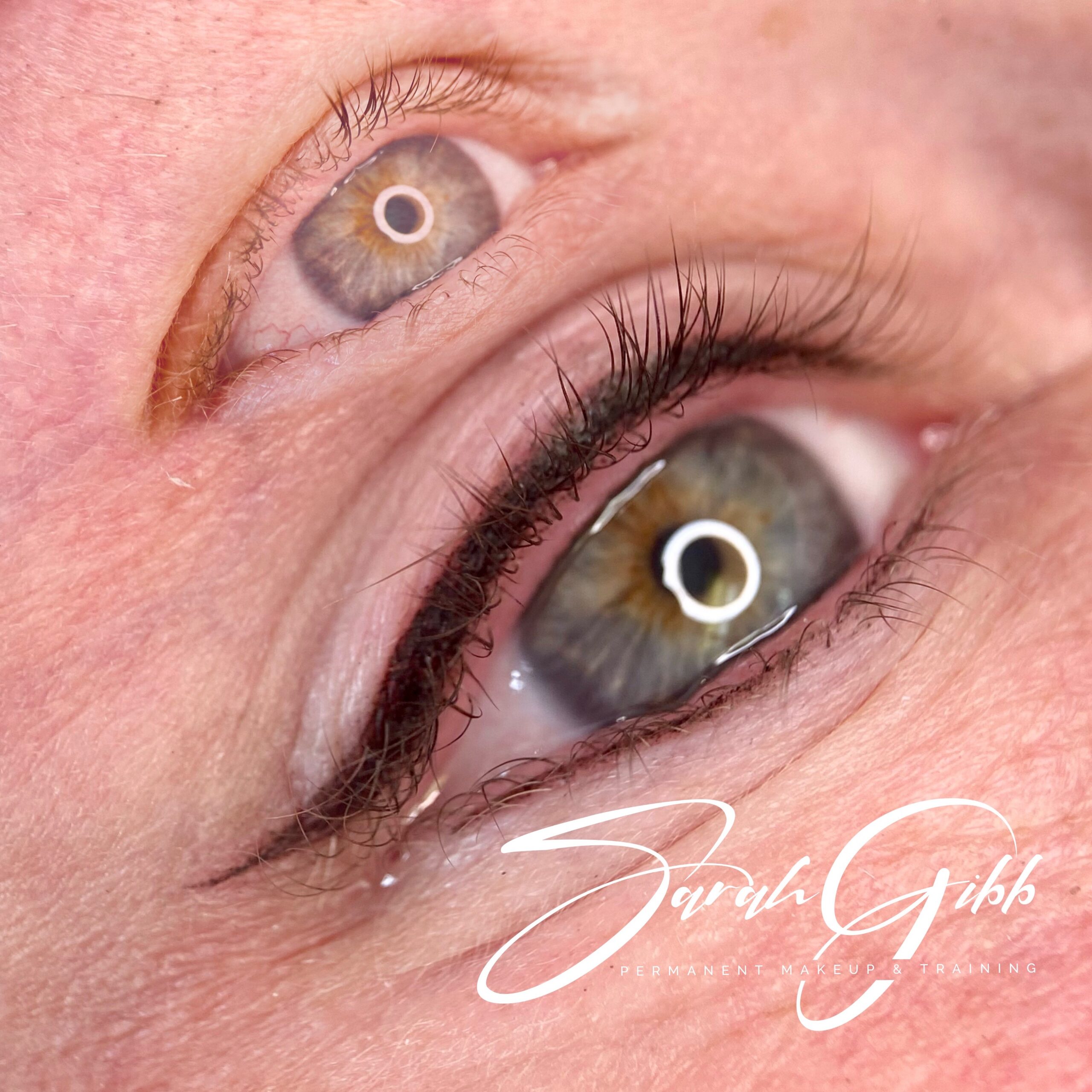 Permanent Makeup for Eyes. Upper Eyeliner Tattoo. Sarah Gibb